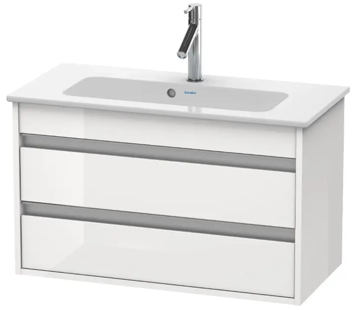 Duravit Ketho - Meuble sous lavabo 48x80x39 cm, deux tiroirs, blanc brillant KT645302222