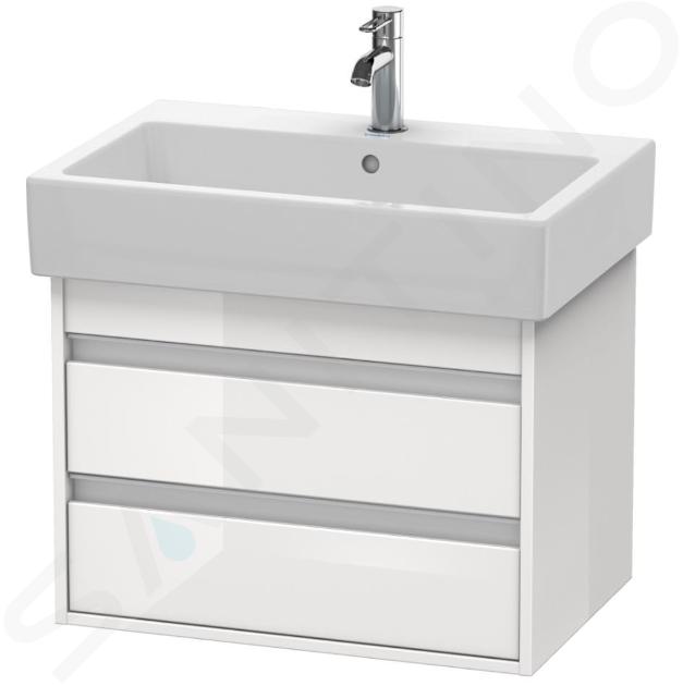 Duravit Ketho - Waschtischunterschrank 48x65x44 cm, 2 Auszüge, Weiß glänzend KT662402222