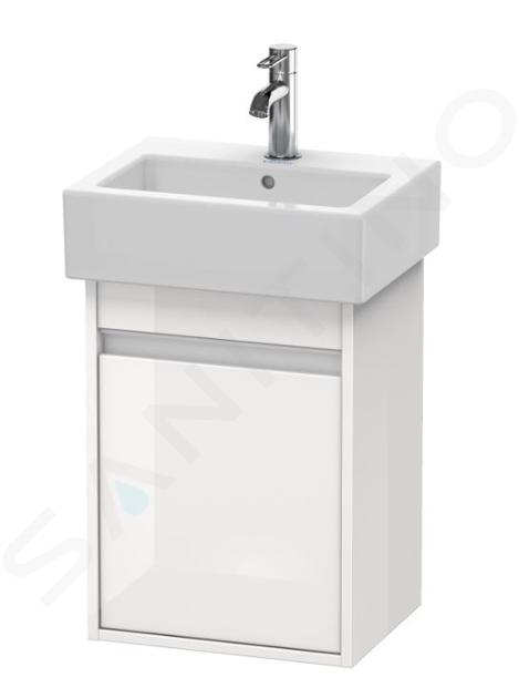 Duravit Ketho - Umyvadlová skříňka 550x400x320 mm, 1 dvířka, panty vlevo, lesklá bílá KT6630L2222