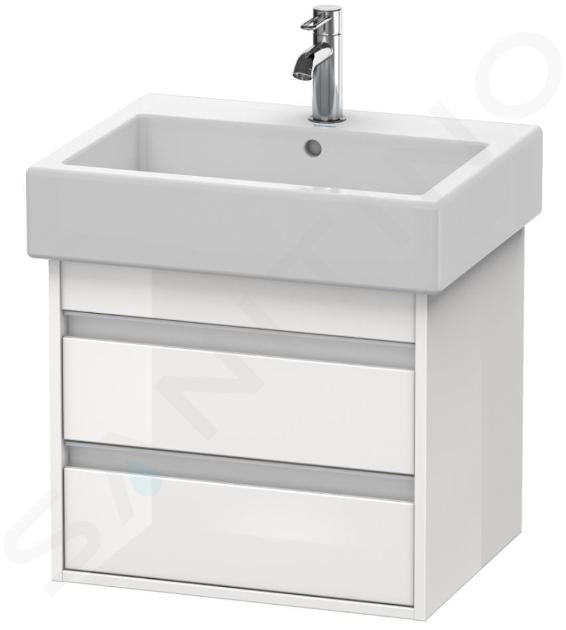 Duravit Ketho - Waschtischunterschrank 480x550x440 mm, 2 Auszüge, Weiß glänzend KT663602222