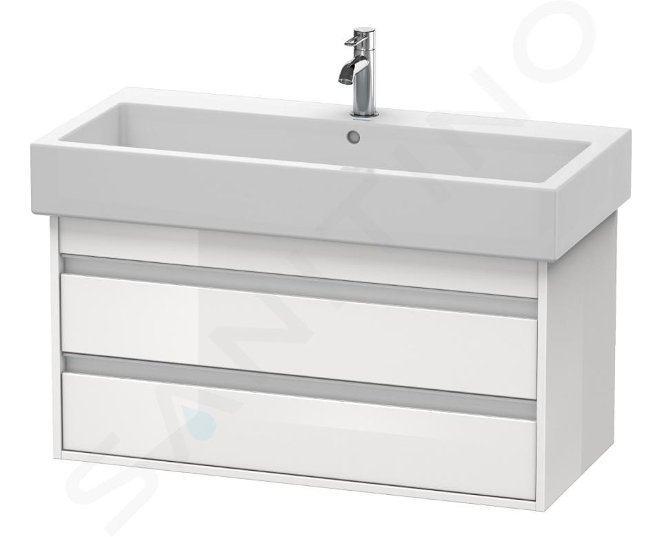 Duravit Ketho - Umyvadlová skříňka 480x950x440 mm, 2 zásuvky, lesklá bílá KT663802222