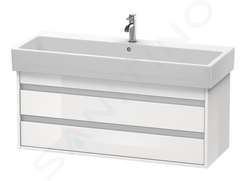 Duravit Ketho - Umyvadlová skříňka 480x1150x440 mm, 2 zásuvky, lesklá bílá KT663902222