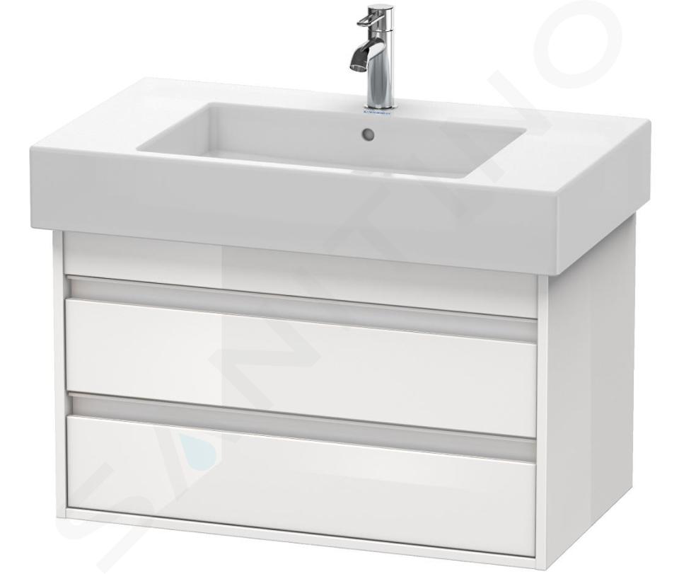 Duravit Ketho - Wastafelonderkast 48x80x46 cm, 2 laden, glanzend wit KT664002222