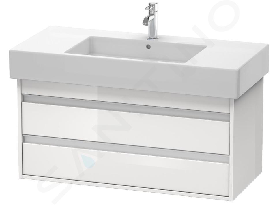 Duravit Ketho - Umyvadlová skříňka 480x1000x455 mm, 2 zásuvky, lesklá bílá KT664102222