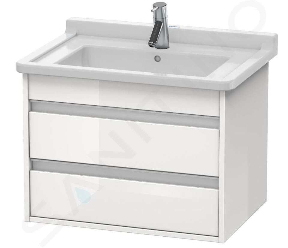 Duravit Ketho - Umyvadlová skříňka 48x65x46 cm, 2 zásuvky, lesklá bílá KT664302222