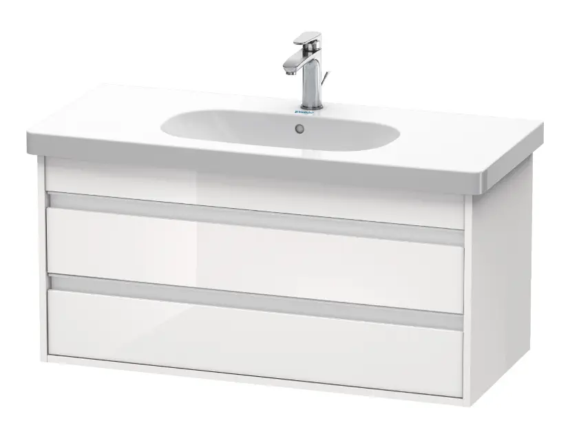 Levně Duravit Ketho - Umyvadlová skříňka 48x100x46 cm, 2 zásuvky, lesklá bílá KT664802222