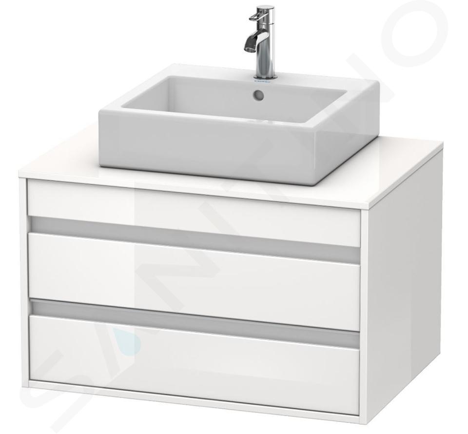 Duravit Ketho - Mobiletto sottolavabo 496x800x550 mm, 2 cassetti, bianco lucido KT665402222