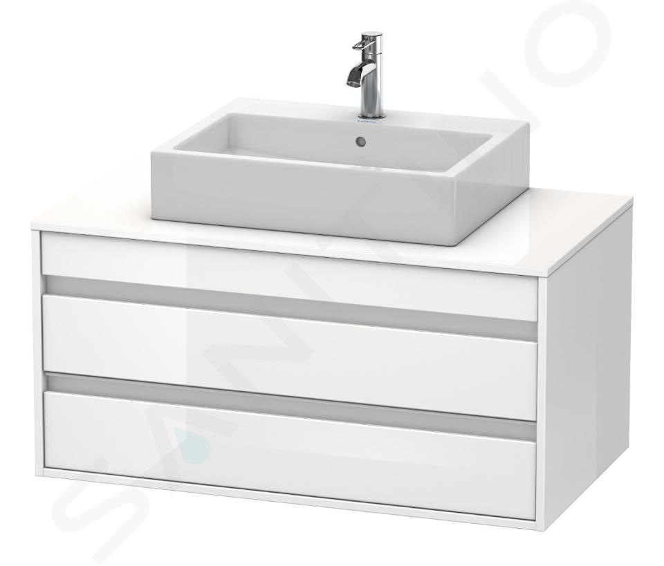 Duravit Ketho - Wastafelonderkast 50x100x55 cm, 2 laden, glanzend wit KT665502222