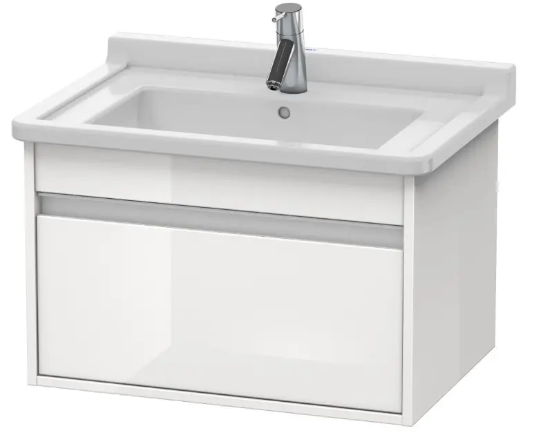 Levně Duravit Ketho - Umyvadlová skříňka 41x80x46 cm, 1 zásuvka, lesklá bílá KT666402222