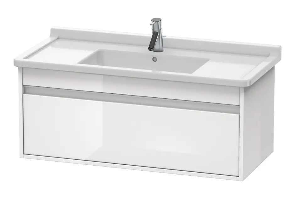 Levně Duravit Ketho - Umyvadlová skříňka 41x100x46 cm, 1 zásuvka, lesklá bílá KT666502222
