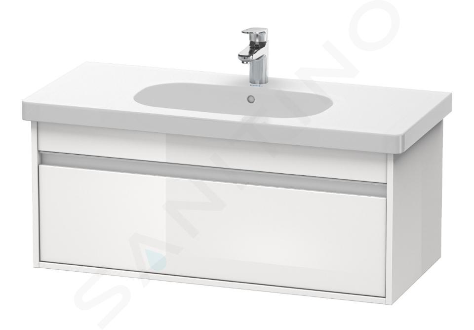 Duravit Ketho - Waschtischunterschrank 41x100x46 cm, mit 1 Aufzug, weiß glänzend KT666802222