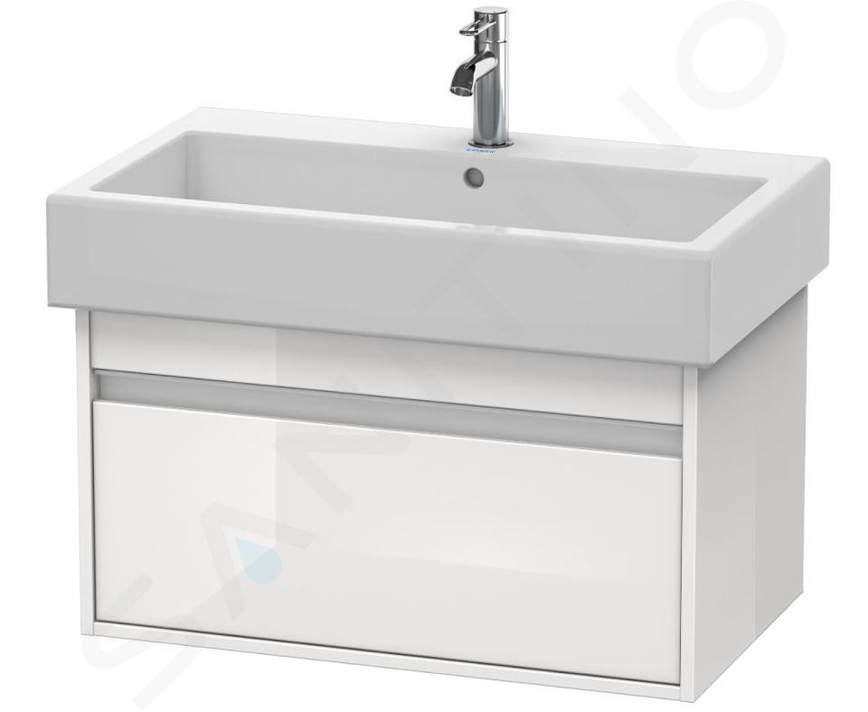 Duravit Ketho - Wastafel onderkast 410x750x440 mm, 1 la, glanzend wit KT668702222