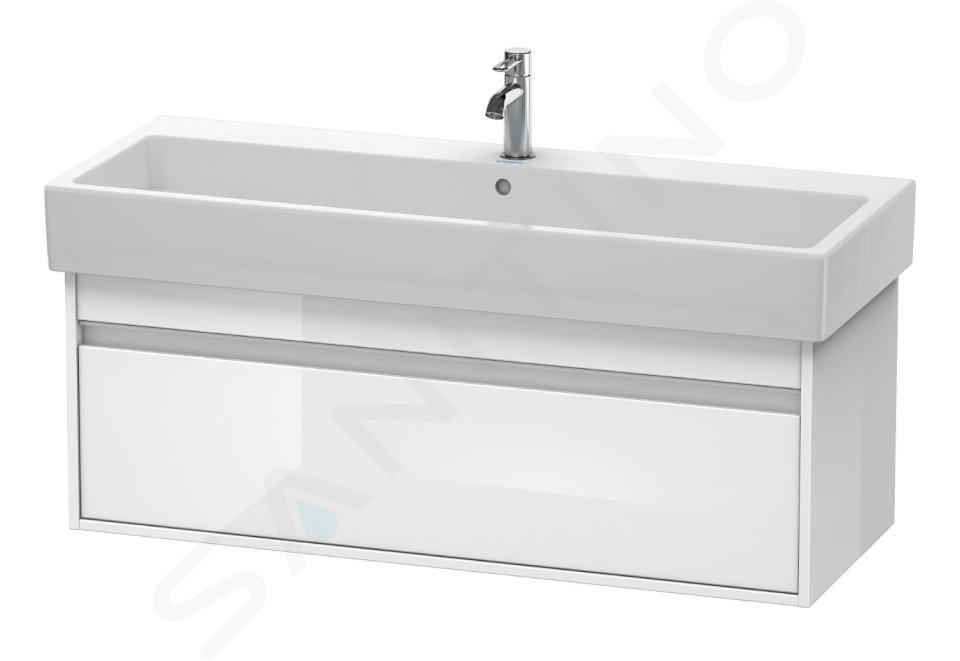 Duravit Ketho - Wastafel onderkast 410x1150x440 mm, 1 la, glanzend wit KT668902222