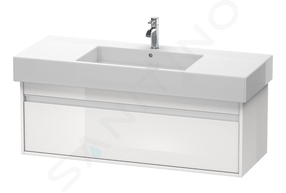 Duravit Ketho - Mueble de lavabo 410x1200x455 mm, 1 cajón, blanco brillante KT669202222