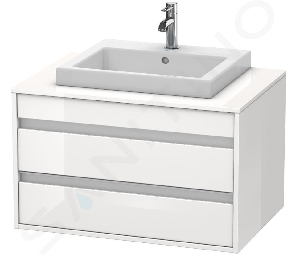 Duravit Ketho - Umyvadlová skříňka 496x800x550 mm, 2 zásuvka, lesklá bílá KT675402222