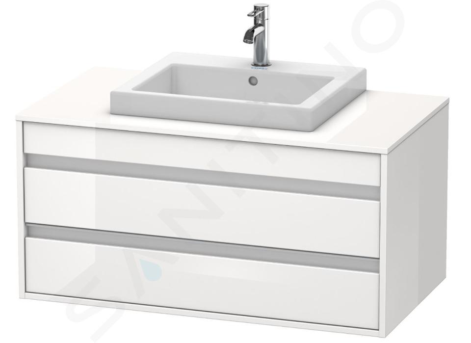 Duravit Ketho - Armario de lavabo 496x1000x550 mm, 2 cajones, blanco brillante KT675502222