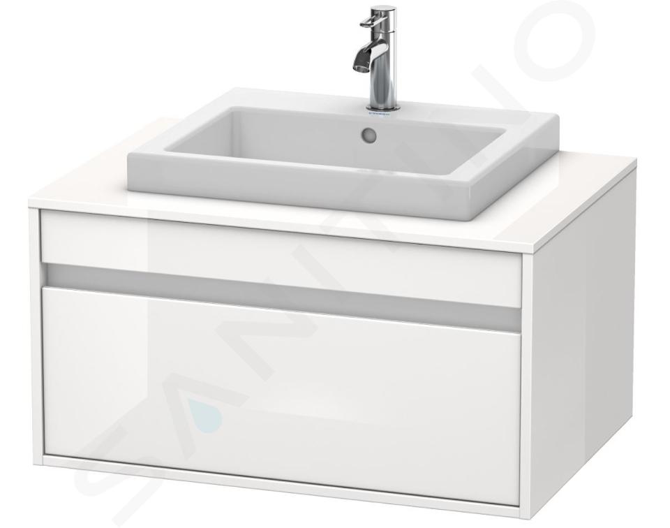 Duravit Ketho - Waschtischunterschrank 43x80x55 cm, mit 1 Aufzug, weiß glänzend KT679402222