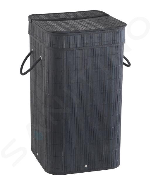 Sapho Accesorios de baño Gedy - Cesta para ropa sucia Tatami 355x630x355 mm, negra TA3814