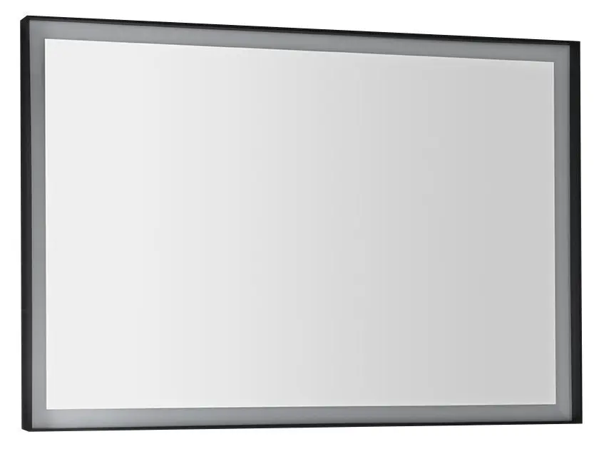Sapho Sort LED - Ogledalo s LED rasvjetom, 100 x 70 cm, mat crno ST100
