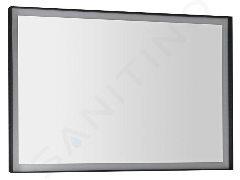 Sapho Sort LED - Espejo con iluminación LED, 100x70 cm, negro mate ST100