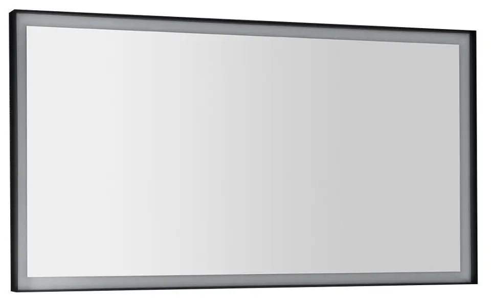 Sapho Sort LED - Ogledalo s LED rasvjetom, 120 x 70 cm, mat crna ST120