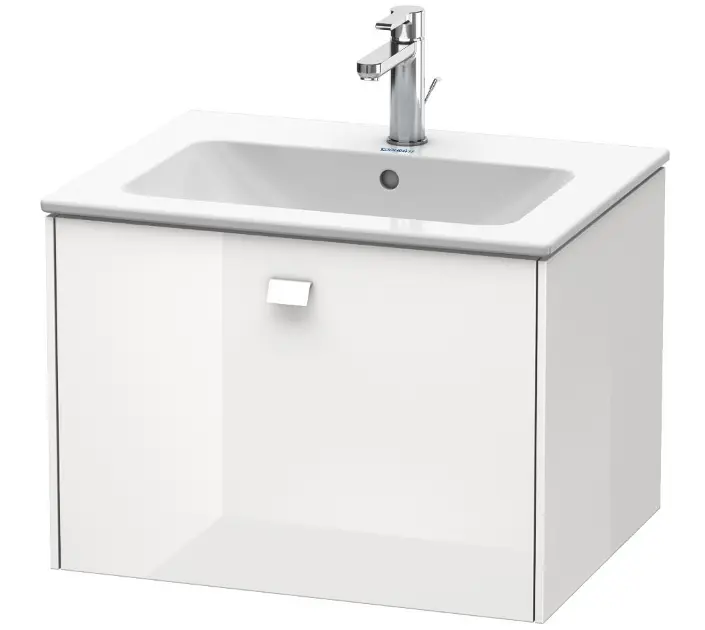Duravit Brioso - Waschbeckenunterschrank 44x62x48 cm, mit 1 Auszug, weiß glänzend BR400102222