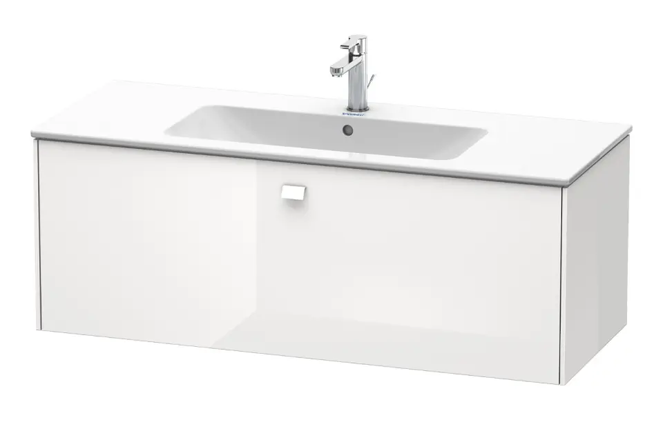 Duravit Brioso - Mueble de lavabo 44x122x48 cm, 1 cajon, blanco brillante BR400402222