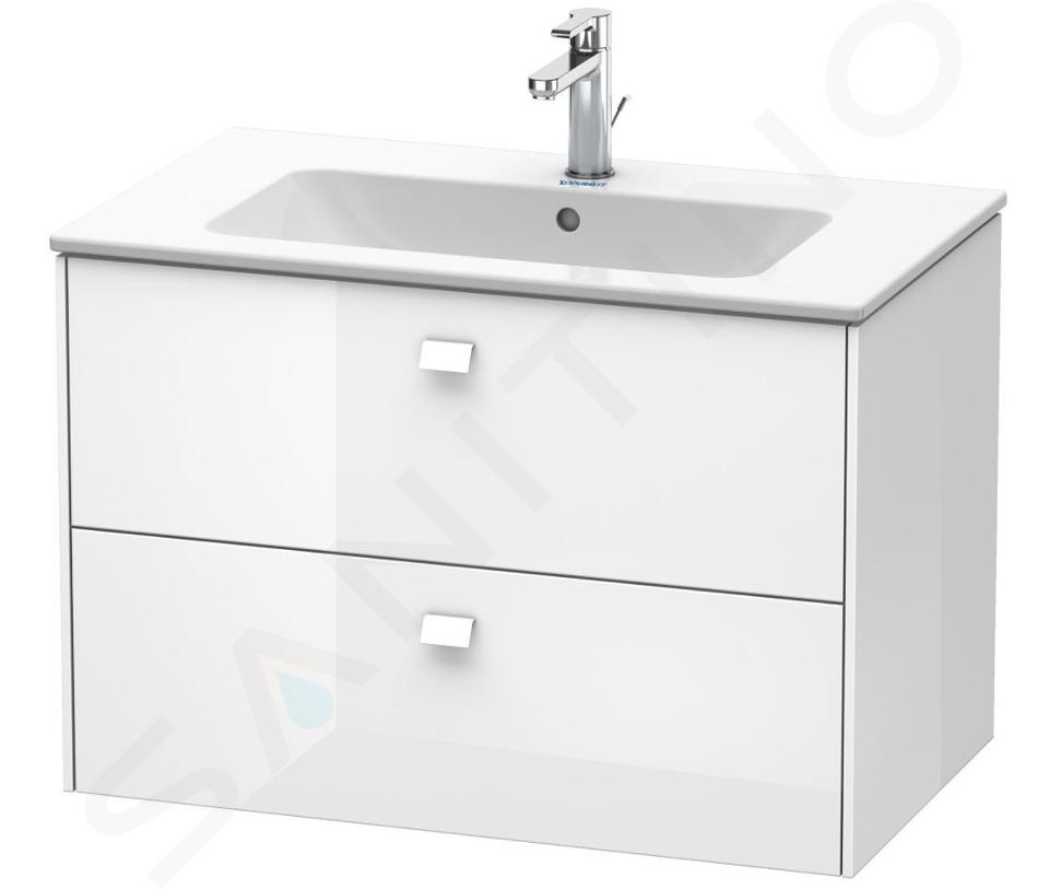 Duravit Brioso - Meuble sous lavabo 55x82x48 cm, 2 tiroirs, blanc brillant BR410202222