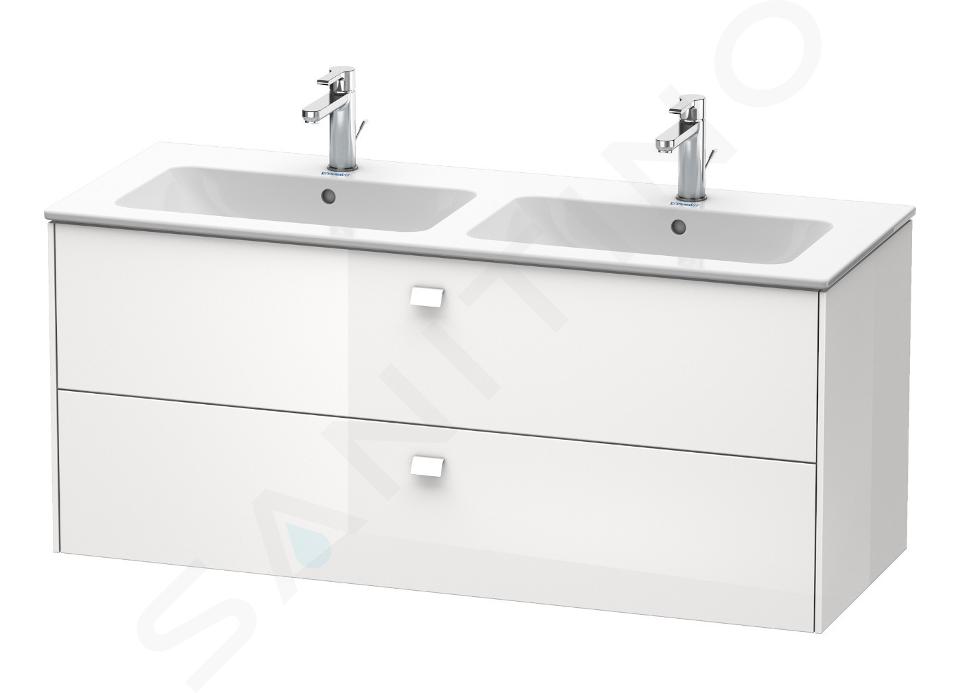 Duravit Brioso - Mobile da lavabo 55x129x48 cm, 2 cassetti, bianco lucido BR410502222