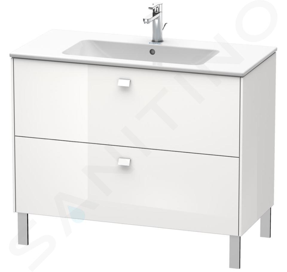 Duravit Brioso - Umyvadlová skříňka 835x1020x479 mm, 2 zásuvky, lesklá bílá BR440302222