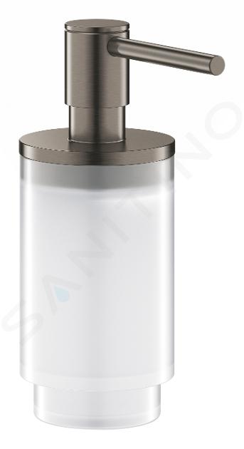 Grohe Selection - Dispenser di sapone liquido, vetro/Hard Graphite spazzolata 41028AL0