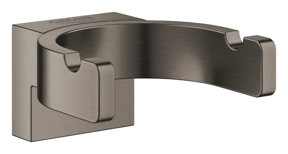 Grohe Gancio Da Bagno – Colore Grigio Opaco, Fissaggio Nascosto, Finitura Grohe Starlight, Design Moderno E Combinabile