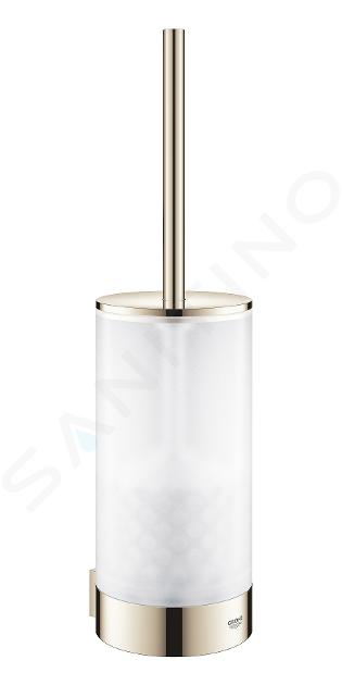 Grohe Selection - Escobilla de WC con soporte de pared, cristal/níquel pulido 41076BE0