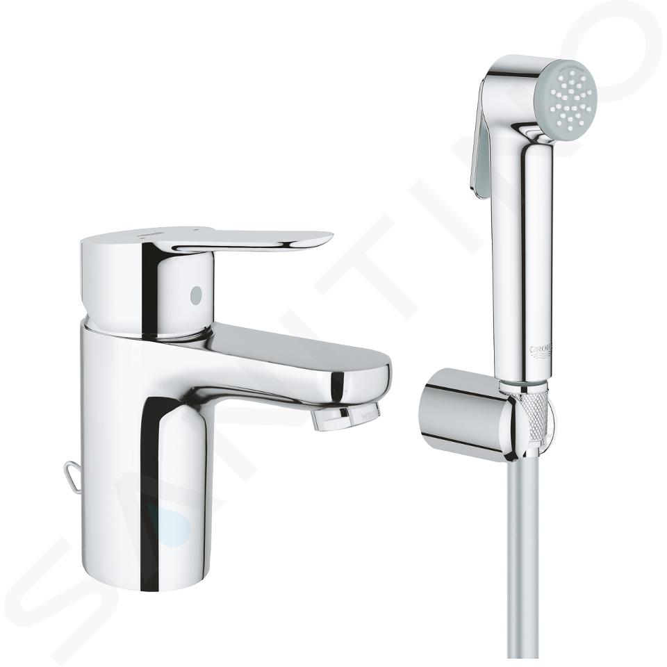 Grohe BauEdge - Umyvadlová baterie s bidetovou sprškou, chrom 23757000