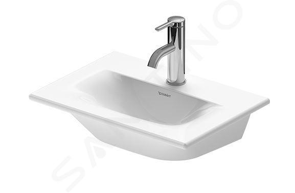 Duravit Viu - Lavamanos 450x320 mm, con 1 orificio para grifería, blanco alpino 0733450041