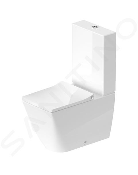 Duravit Viu - Vas de toaletă monobloc, scurgere Vario, Rimless, alb alpin 2191090000