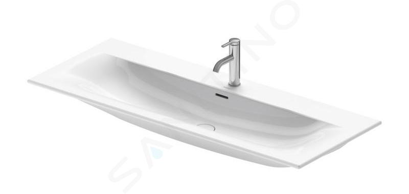 Duravit Viu - Waschtisch 1230x490 mm, mit 1 Hahnloch, Weiß 2344120000