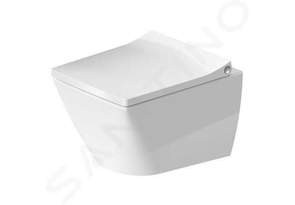 Duravit Viu - Toaletă suspendată Compact, Rimless, DuraFix, alb alpin 2573090000