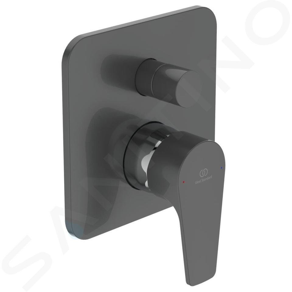 Ideal Standard Cerafine D - Grifo empotrado con cuerpo de montaje, para dos aparatos, cromo/gris perla A7189U8