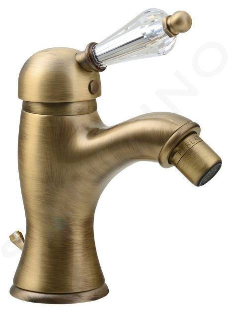 Sapho Kirké - Miscelatore bidet Crystal, con sistema di scarico, bronzo KI03KB