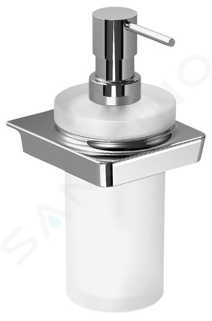 Sapho Zen - Dispenser sapone con supporto, vetro opaco/cromo 161010