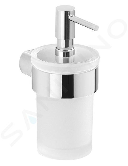 Sapho Gedy Pirenei - Dispenser sapone con supporto, cromo/vetro satin PI8113