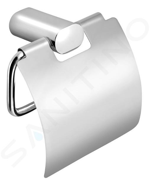 Sapho Flori - Porte-rouleaux WC avec couvercle, chrome RF007