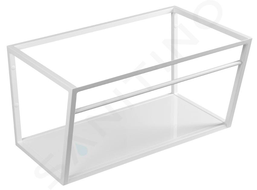 Sapho Ska - Support pour lavabo avec étagère, 75 cm, blanc mat SKA112