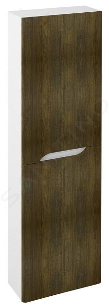 Sapho Mediena - Hoge kast 40x140x20 cm, 2 deuren L/R, wit mat/eiken grafiet MD451