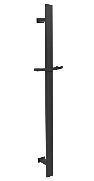 Sapho - Šipka za tuš s nosačem, 60 cm, mat crna SC415