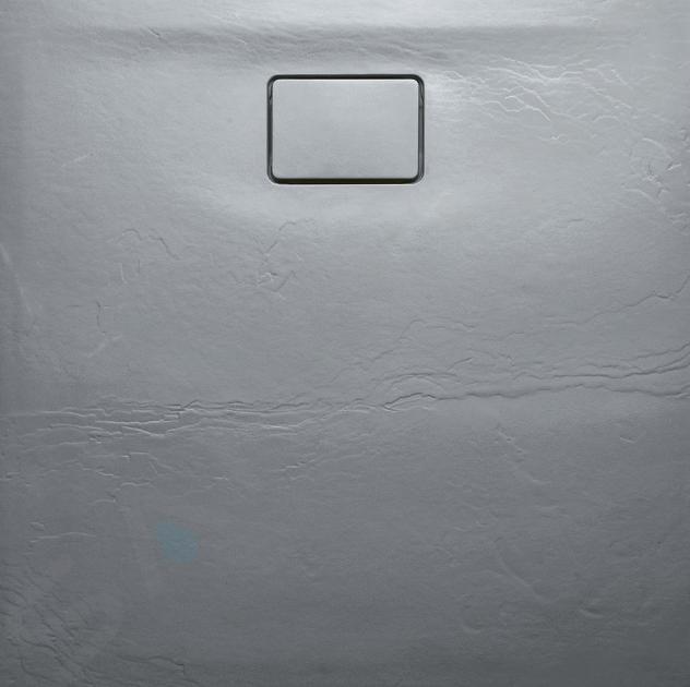 Sapho Acora - Cădiță de duș 900 x 900 mm, marmură turnată, decor piatră gri AC022