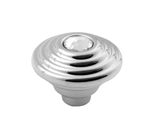 Sapho Doplňky - Úchytka na nábytek Violeta, průměr 30 mm, chrom/křišťál Swarovski VI001