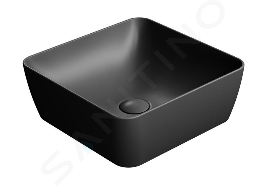 Sapho GSI Nubes - Lavabo da appoggio 380x380 mm, nero opaco 903826