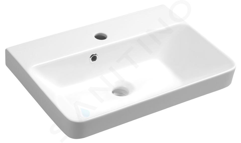 Sapho Thalie - Meuble-lavabo 550x370 mm, avec un trou pour robinet, blanc TH11055